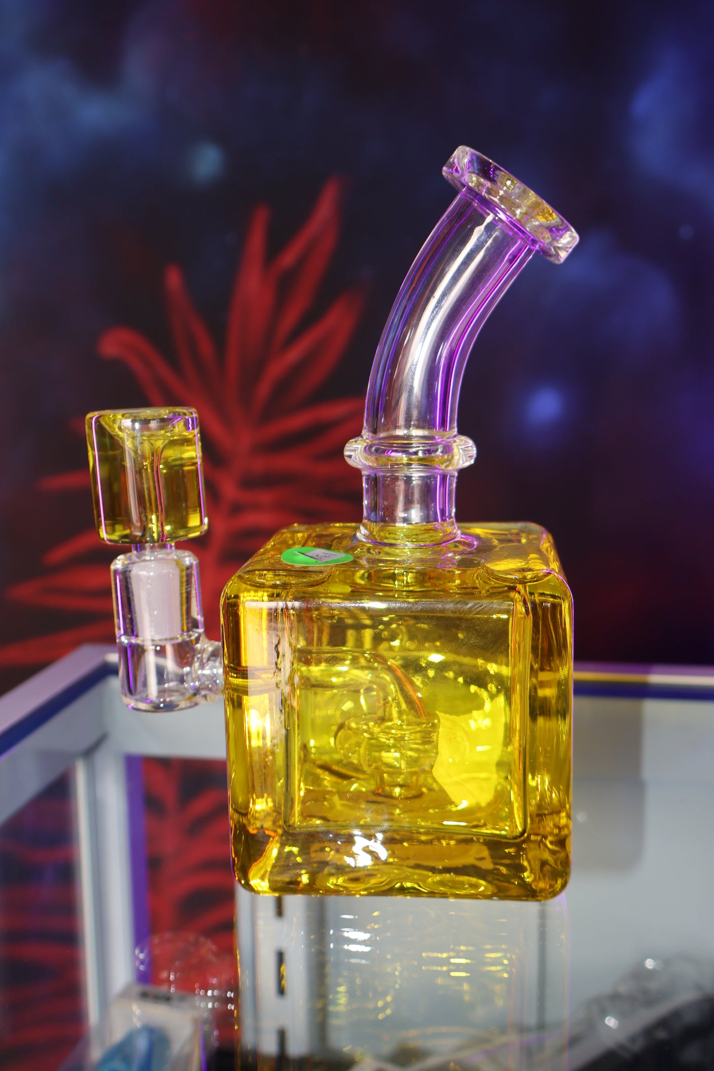 Bong de Vidrio en forma de Cubo