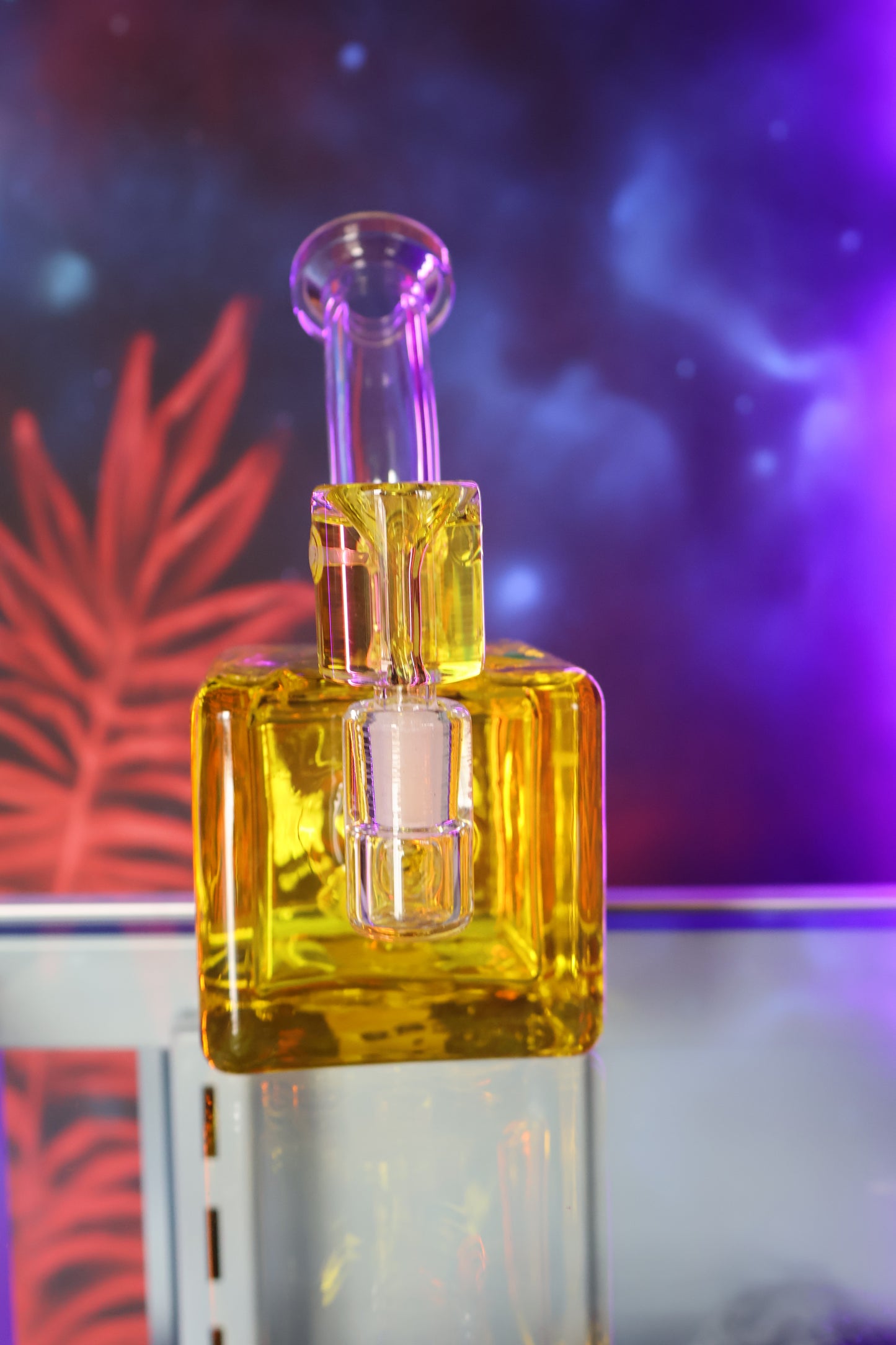 Bong de Vidrio en forma de Cubo