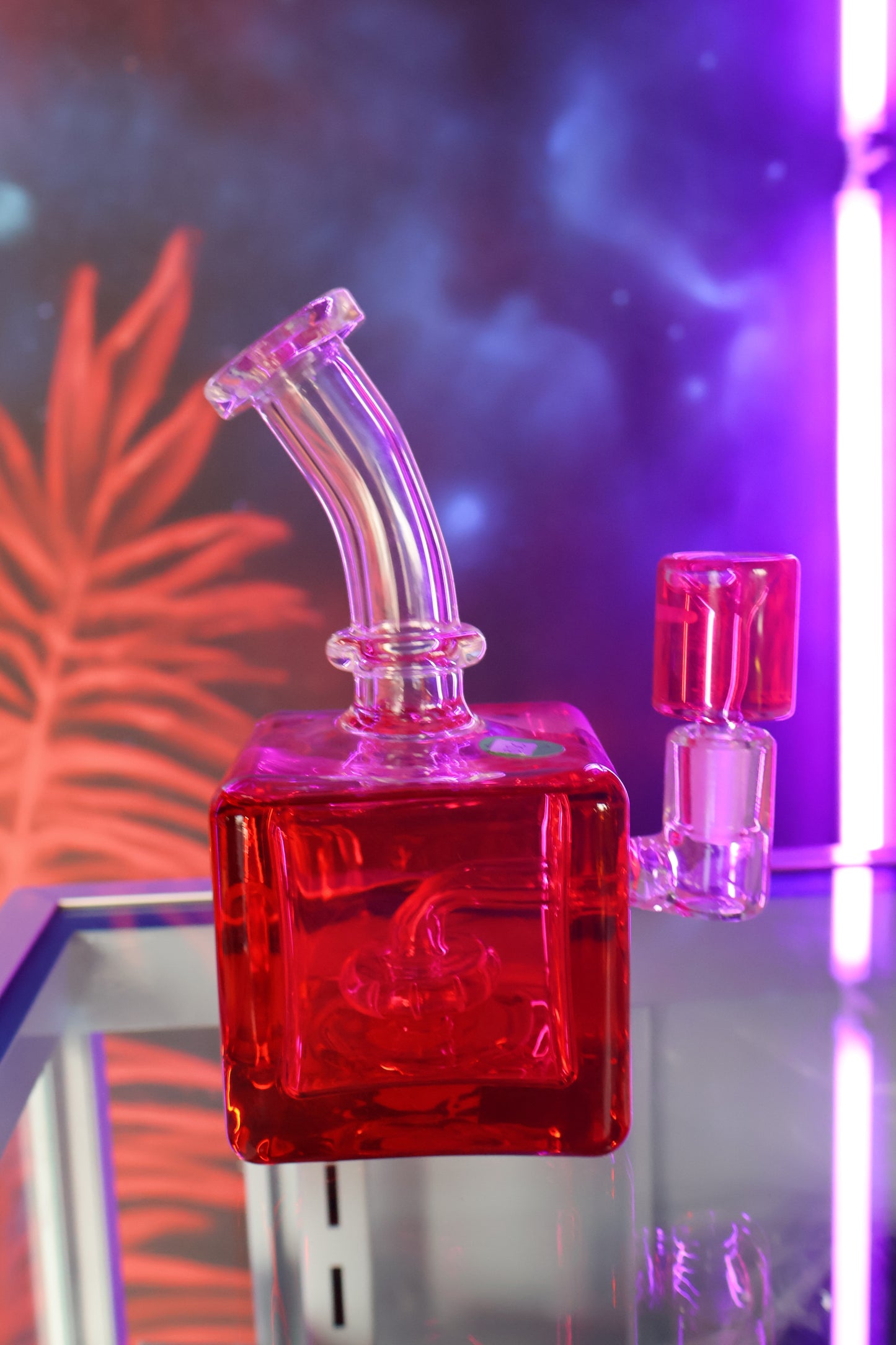 Bong de Vidrio en forma de Cubo