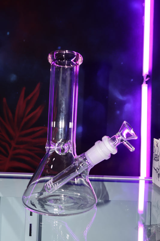 Bong de Vidrio Clásico con Base Tipo Matraz