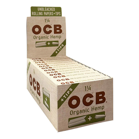 OCB Rolling Papers - Cáñamo Orgánico 1 1/4 + Tips