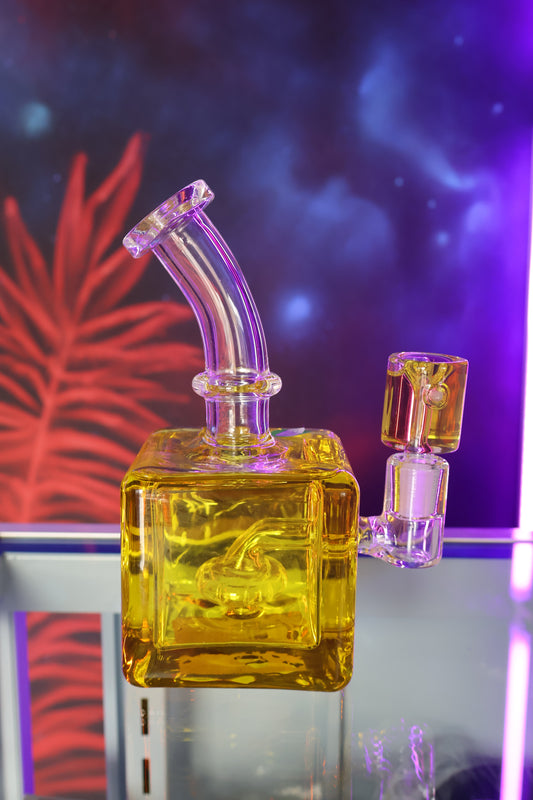 Bong de Vidrio en forma de Cubo
