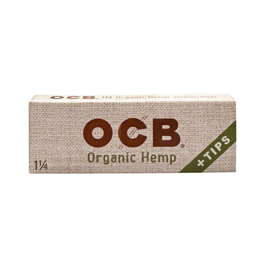 OCB Rolling Papers - Cáñamo Orgánico 1 1/4 + Tips